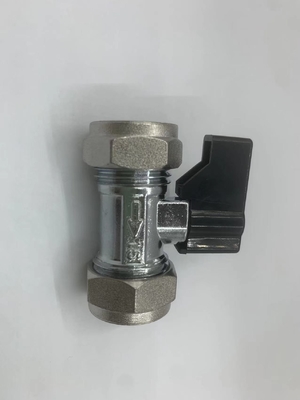 Yüksek Basınçlı NPT Valf Bakır Petrol Gazı 1/2 Inç Kadın Döşeli Sahte Bakır Gaz Top Valfi