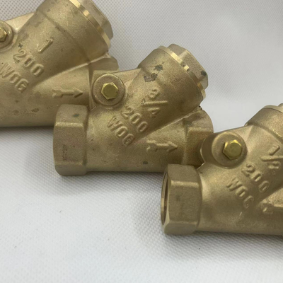 Nikel kaplamalı tunç yüksek basınçlı dayanıklı boru Meksika Y tipi süpürge akıntı küre valfi su için
