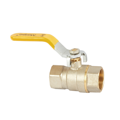 1/2 &quot;inç - 4&quot; inç Sarı plastik saplı Su Petrol ve Gaz için Tam Port Bakır Top Valf