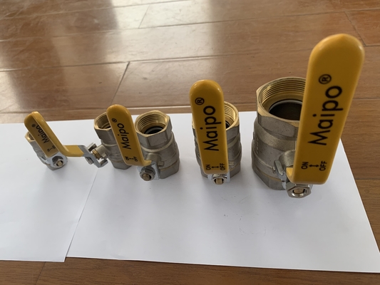 1/2 3/4 &quot;inç toptan zinc bakır top valfi sarı plastik kolu ile