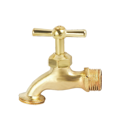 Havza için 1/2 &quot;X 3/4&quot; Uzun İplik Pirinç Bibcock Vana Su Musluğu