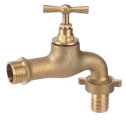 Havza için 1/2 &quot;X 3/4&quot; Uzun İplik Pirinç Bibcock Vana Su Musluğu