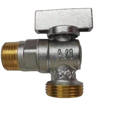 20 MM ~ 63 MM Bağlantı Noktası Tesisatı Pirinç Açılı Küresel Vana hidrolik Powered