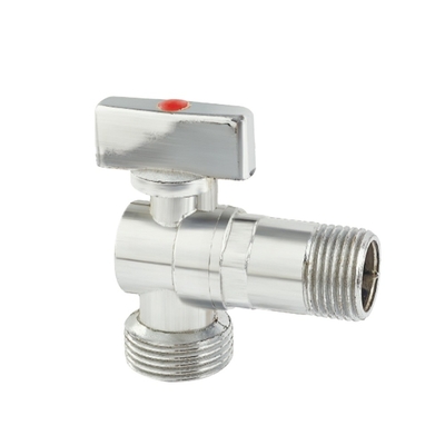 20 MM ~ 63 MM Bağlantı Noktası Tesisatı Pirinç Açılı Küresel Vana hidrolik Powered