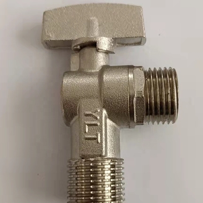 20 MM ~ 63 MM Bağlantı Noktası Tesisatı Pirinç Açılı Küresel Vana hidrolik Powered