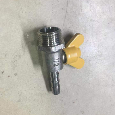 Yüksek Sıcaklık Kapatma Pirinç Gaz Vanası yarım inç Nikel Kaplama