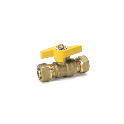 Sanayi 1/4 &quot;T Saplı Hızlı Bağlantı Emniyetli Pirinç Gaz Vanası