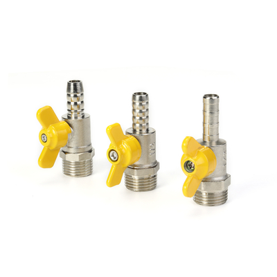 Sanayi 1/4 &quot;T Saplı Hızlı Bağlantı Emniyetli Pirinç Gaz Vanası