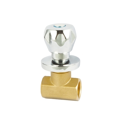 1/2&quot; X 3/8&quot; 1/4 Dönüşlü Pirinç Açılı Stop Vanası DN20-NPT Dişli
