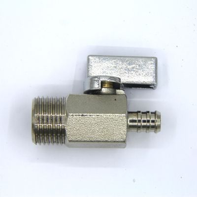 Mini Küçük Çinko Alaşım 1/2 Bakır Top Valf Polişlenmiş Elektroplating Su borusu Ortak Aksesuarları